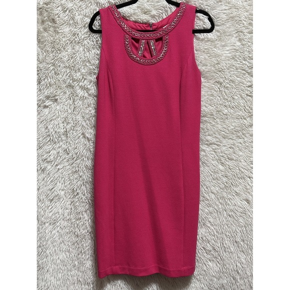Peter Nygard Dresses & Skirts - Peter Nygard Pink‎ Embellished Women's Dress Size 12 Casual Career
